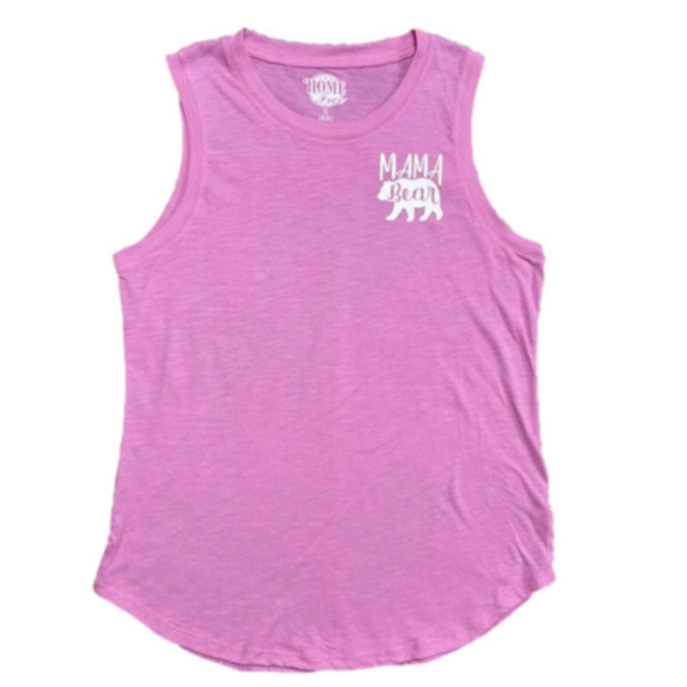 Home Free Racerback Tank Top Mama Bear Logo Women’s Pink Size M 8/10